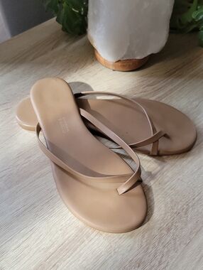 TKEES Tan Minimalist Flip Flop Sandals